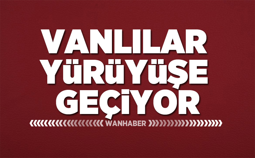 Vanlılar yürüyüşe geçiyor