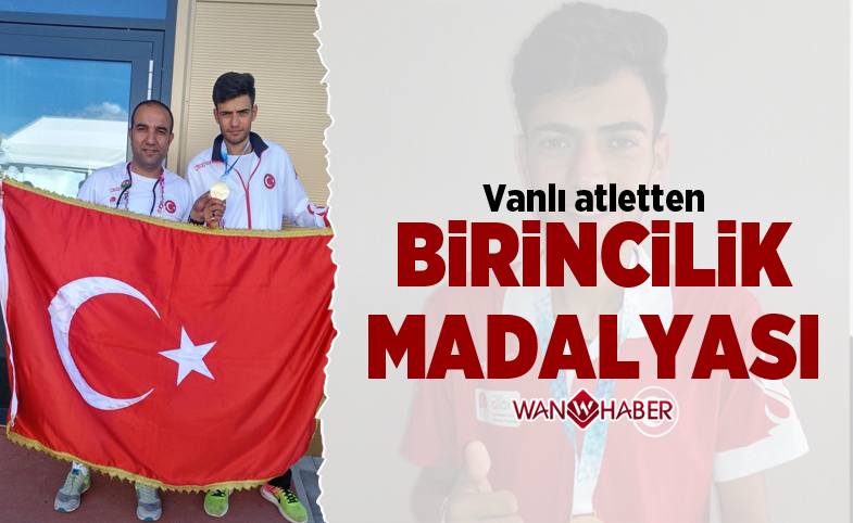 Vanlı atletten birincilik madalyası