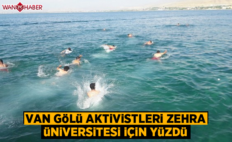 Vangölü Aktivistleri Zehra Üniversitesi İçin Yüzdü