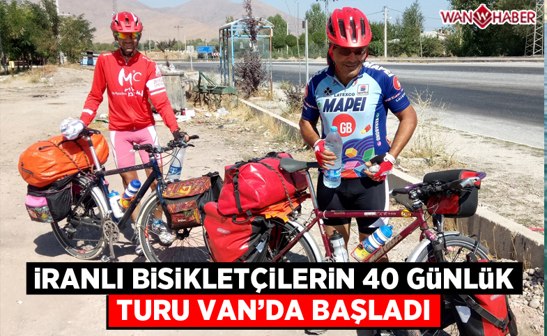  İranlı bisikletçilerin 40 günlük turu Van'da başladı 