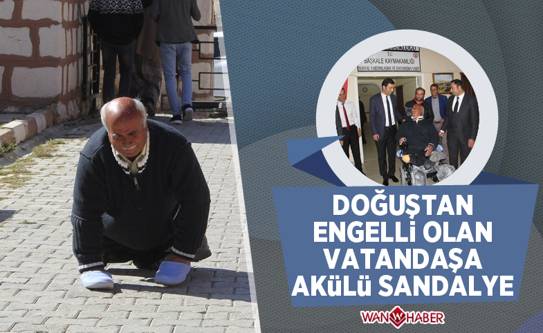 Doğuştan engelli olan vatandaşa akülü sandalye