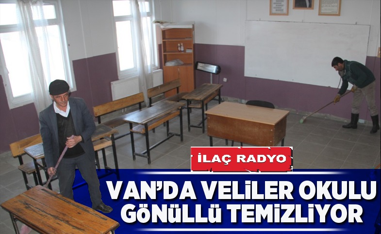 Van'da veliler okulu gönüllü temizliyor