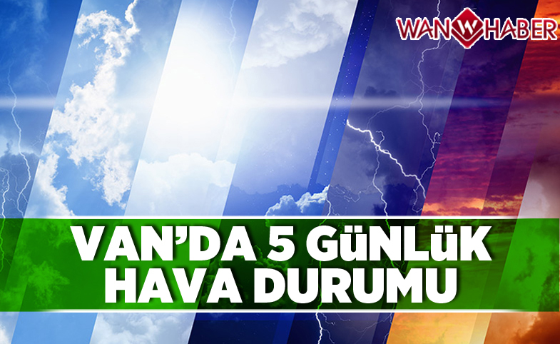 VAN'DA 5 GÜNLÜK HAVA DURUMU