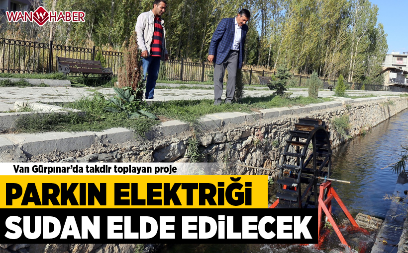 Parkın elektriği sudan elde edilecek