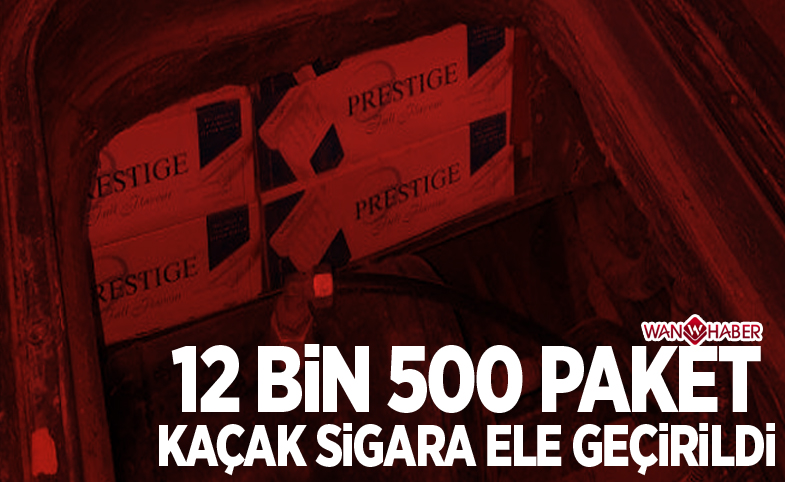 12 bin 500 paket sigara ele geçirildi