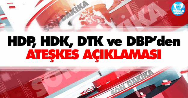 HDP, HDK, DTK ve DBP eşbaşkanlarından 'Ateşkes' Açıklaması