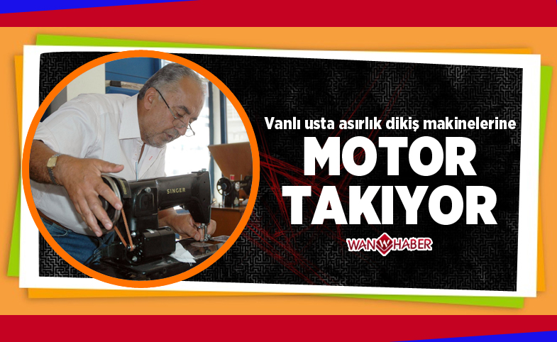 Asırlık dikiş makinelerine motor takıp işlevsel hale getiriyor