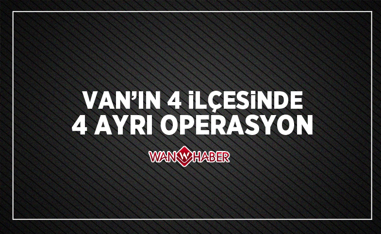 Van'ın 4 ilçesinden 4 ayrı operasyon