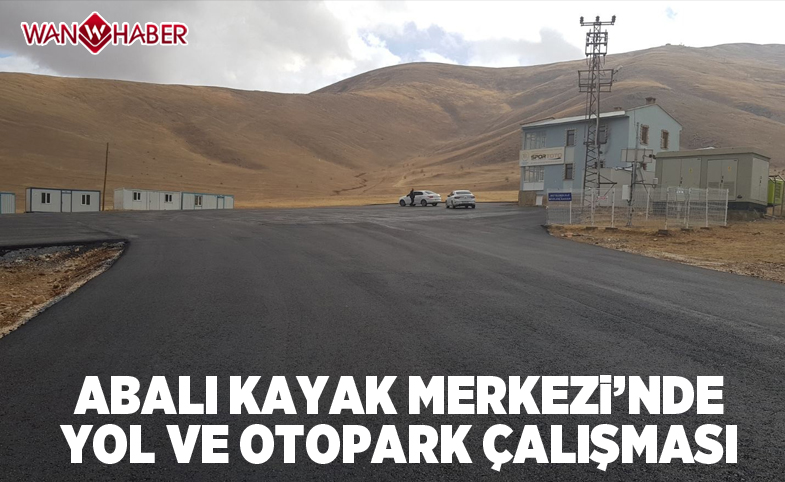 Abalı Kayak Merkezinde yol ve otopark çalışması