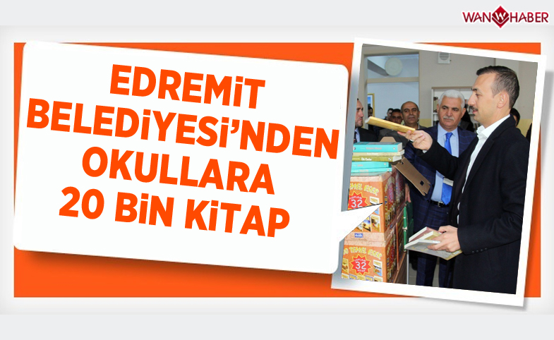 Edremit Belediyesinden okullara 20 bin kitap