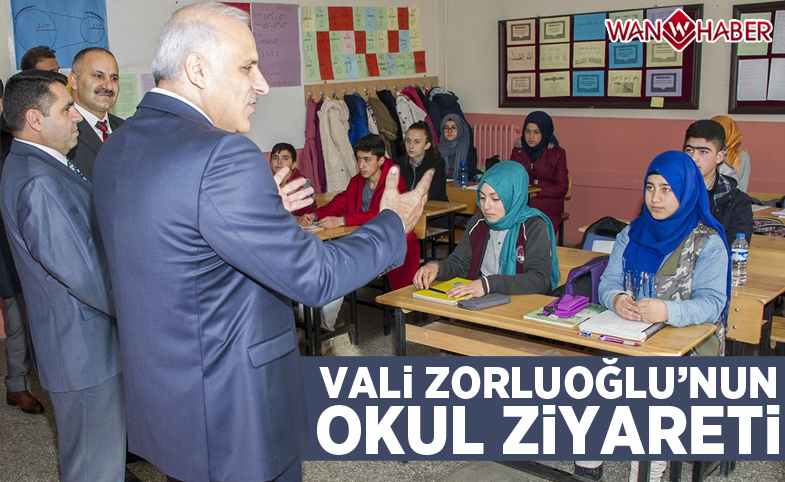 Vali Zorluoğlu'nun okul ziyareti 