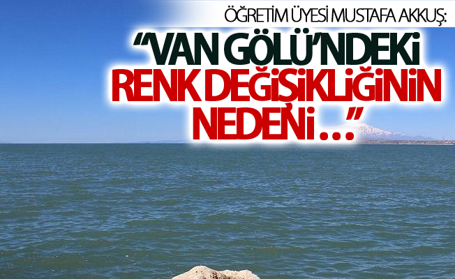 Akkuş: Van Gölü’deki renk değişikliği ALG patlamalarıdır