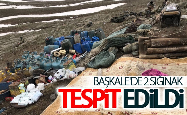 Başkale'de 2 sığınak ve EYP malzemeleri tespit edildi