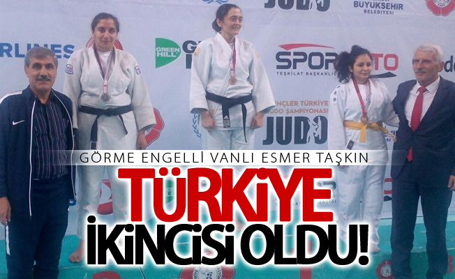 Görme engelli Vanlı Esmer Taşkın Türkiye ikincisi oldu