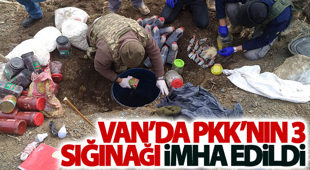 Van’da PKK’nın 3 sığınağı imha edildi