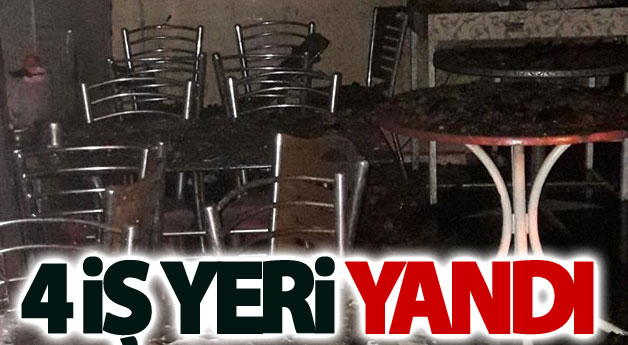 Van’da 4 iş yeri yandı