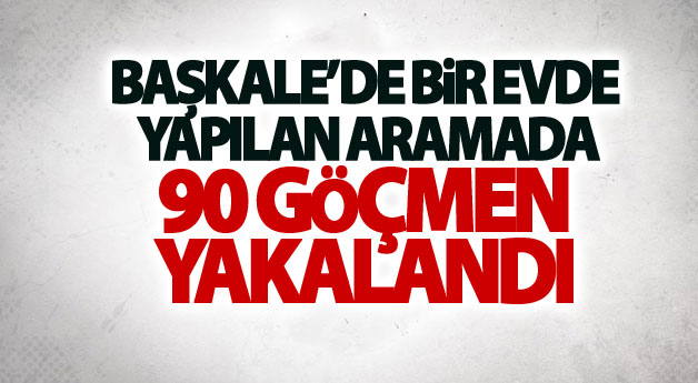 Evde yapılan aramada 90 göçmen yakalandı