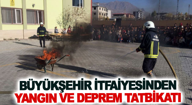 Büyükşehir itfaiyesinden yangın ve deprem tatbikatı
