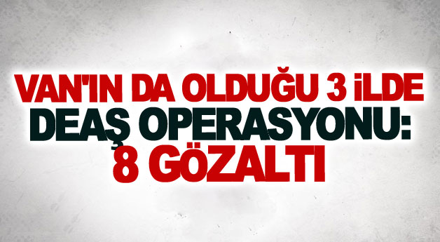 Van'ın da olduğu 3 ilde DEAŞ operasyonu: 8 gözaltı