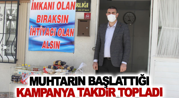 Muhtarın başlattığı kampanya takdir topladı