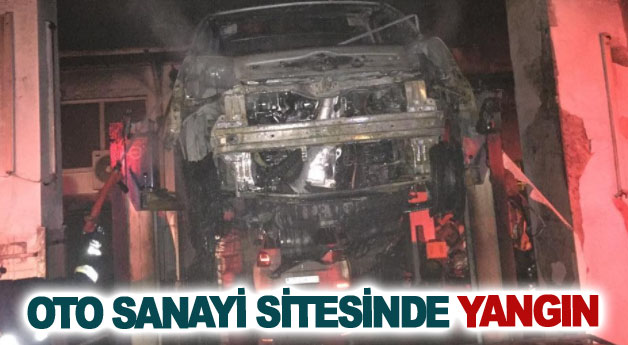 Oto sanayi sitesinde yangın