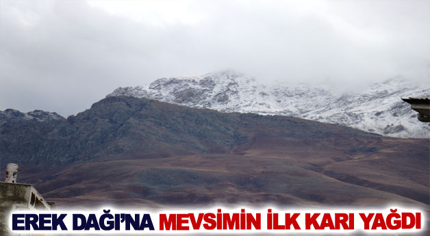 Erek Dağı’na mevsimin ilk karı yağdı
