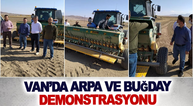 Van’da arpa ve buğday demonstrasyonu