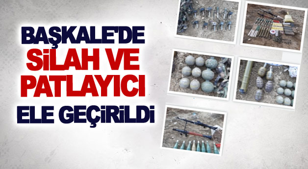 Başkale'de silah ve patlayıcı ele geçirildi