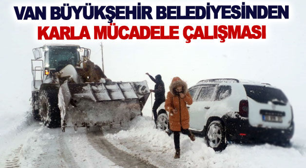 Van Büyükşehir Belediyesinden karla mücadele çalışması