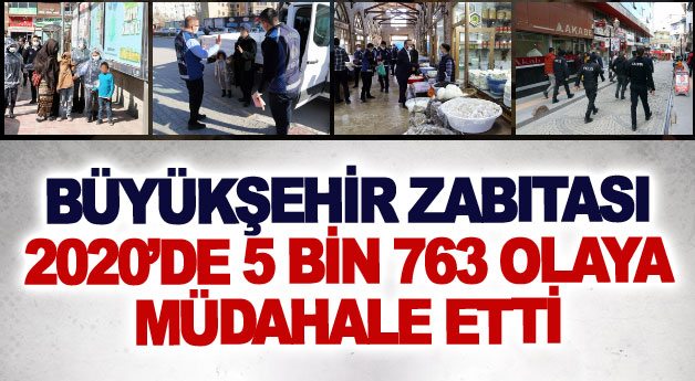 Büyükşehir zabıtası 2020’de 5 bin 763 olaya müdahale etti