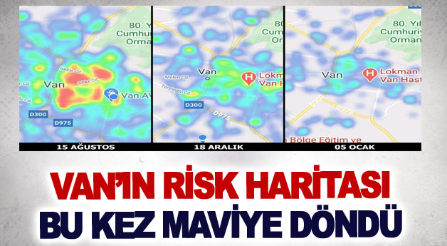 Van’ın risk haritası bu kez maviye döndü