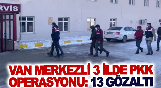 Van merkezli 3 ilde PKK operasyonu: 13 gözaltı