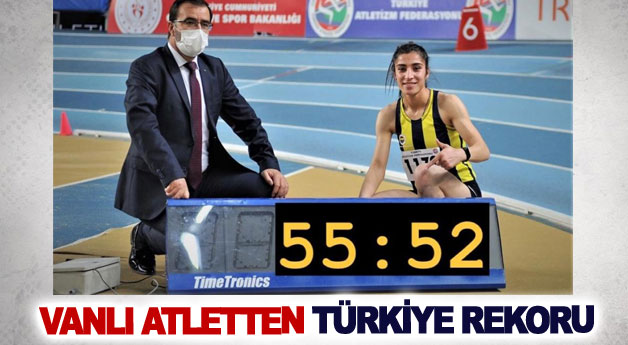 Vanlı atletten Türkiye rekoru