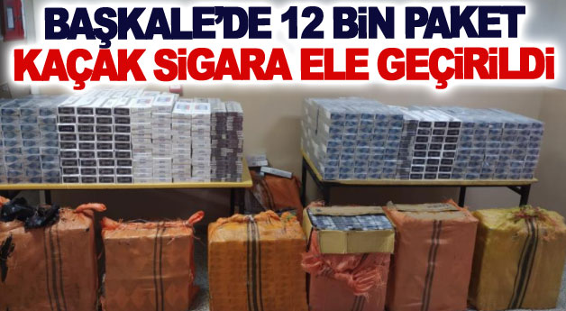 Başkale’de 12 bin paket kaçak sigara ele geçirildi