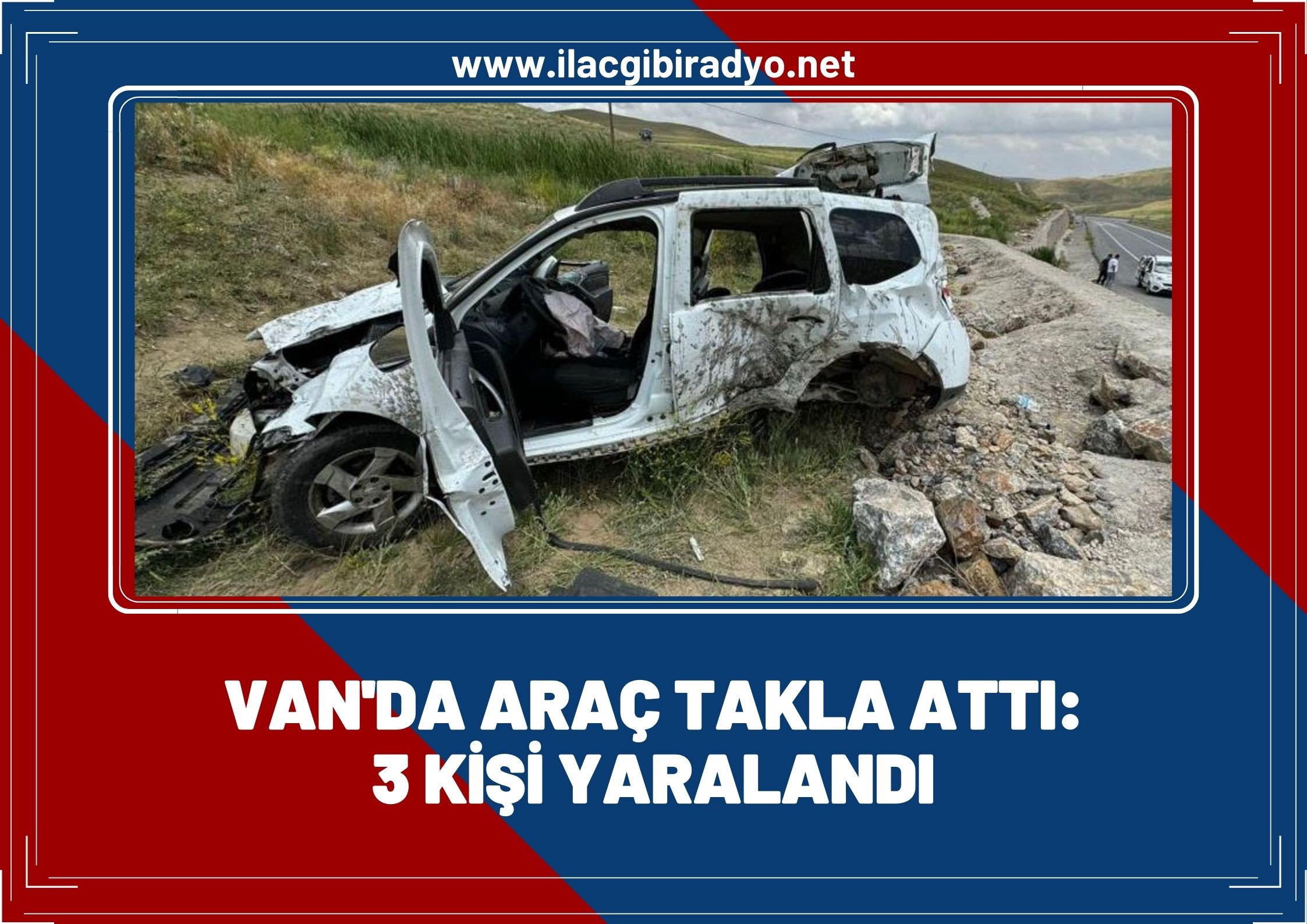 Van'da araç takla attı! 3 yaralı