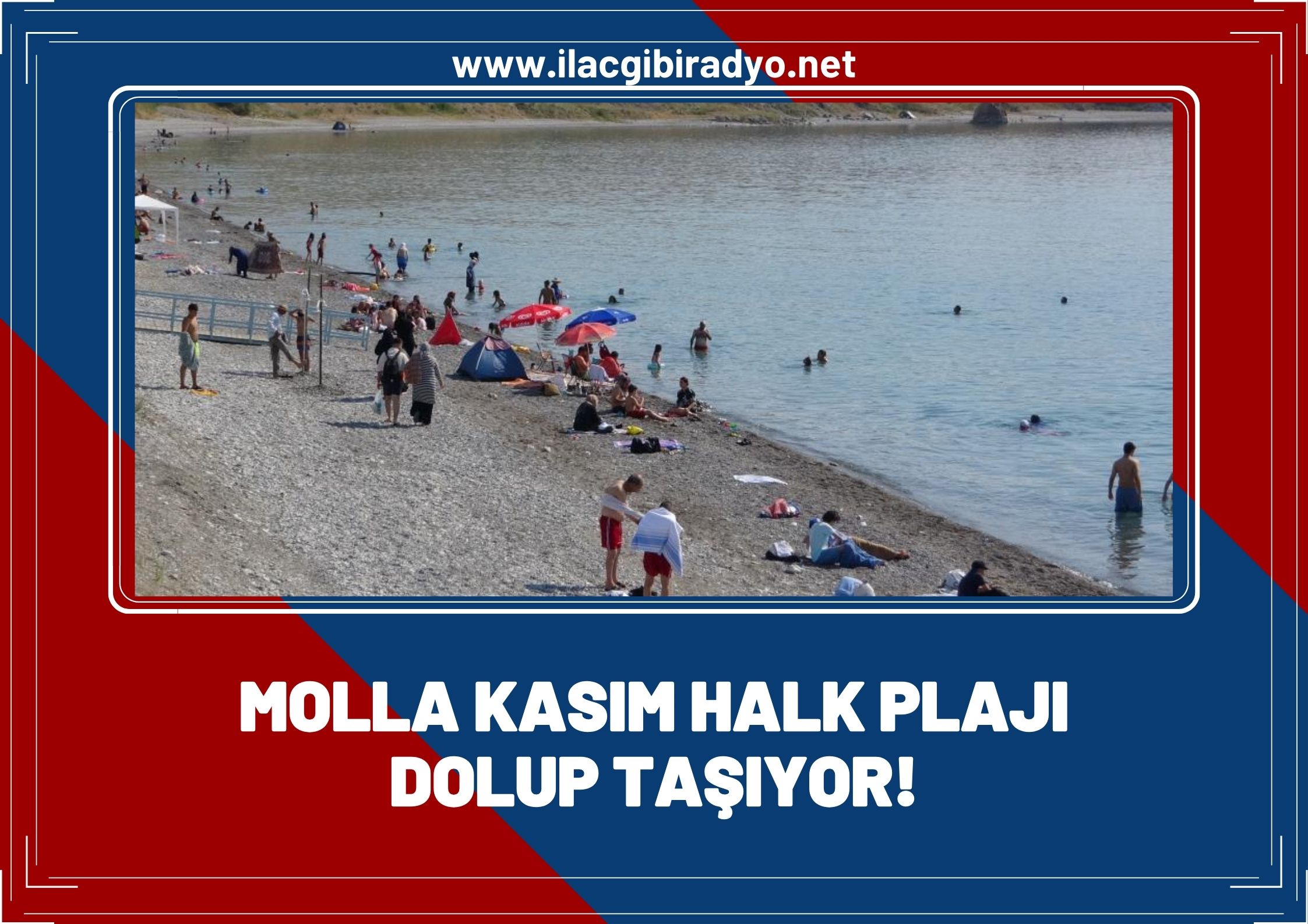 Mollakasım Halk Plajı dolup taşıyor!