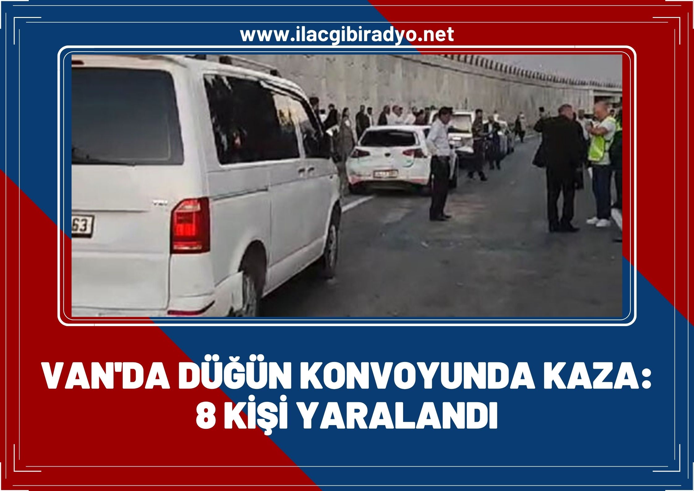 Van'da 8 araç birbirine girdi!