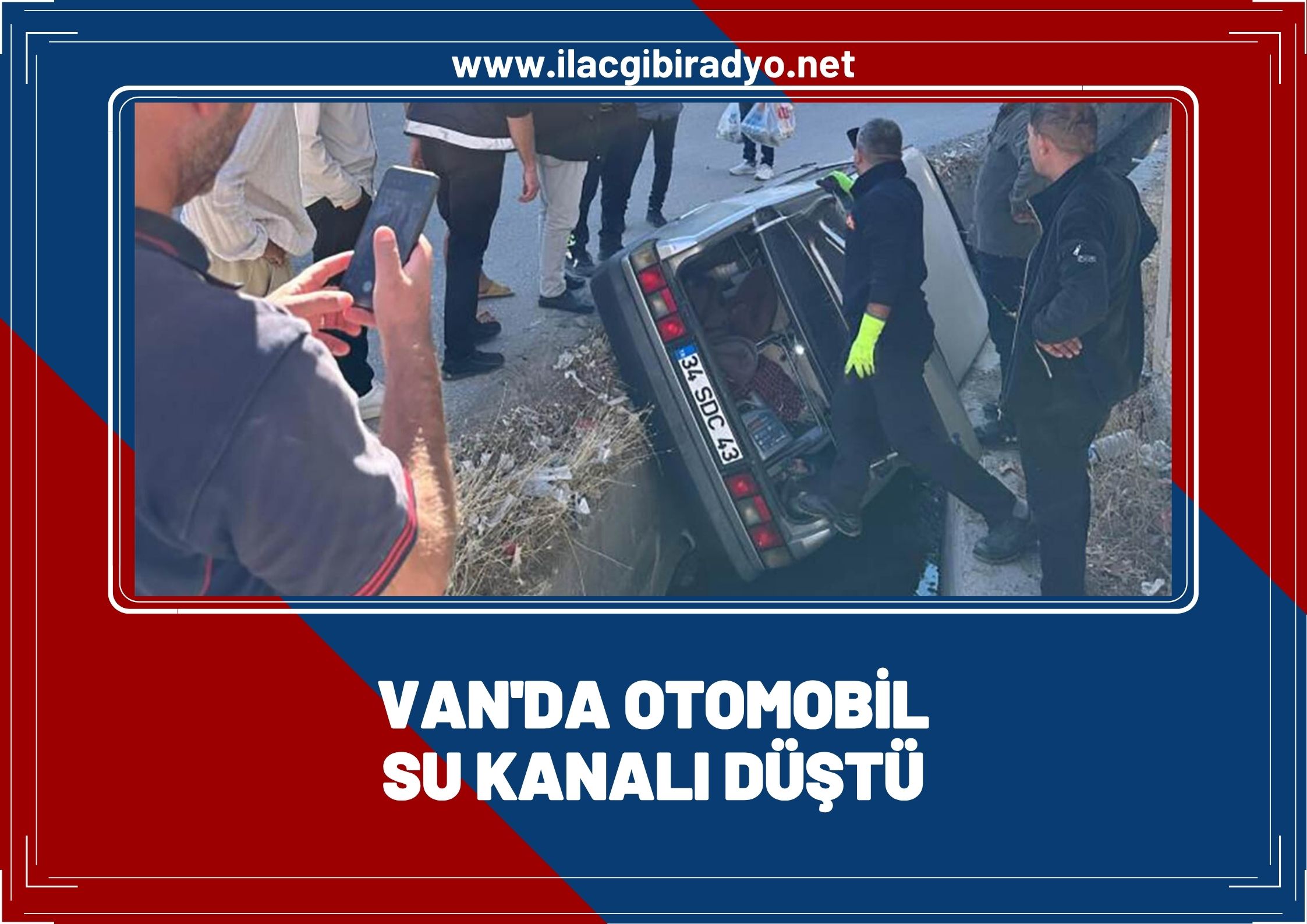 Van'daki o kanala bir araç daha düştü!