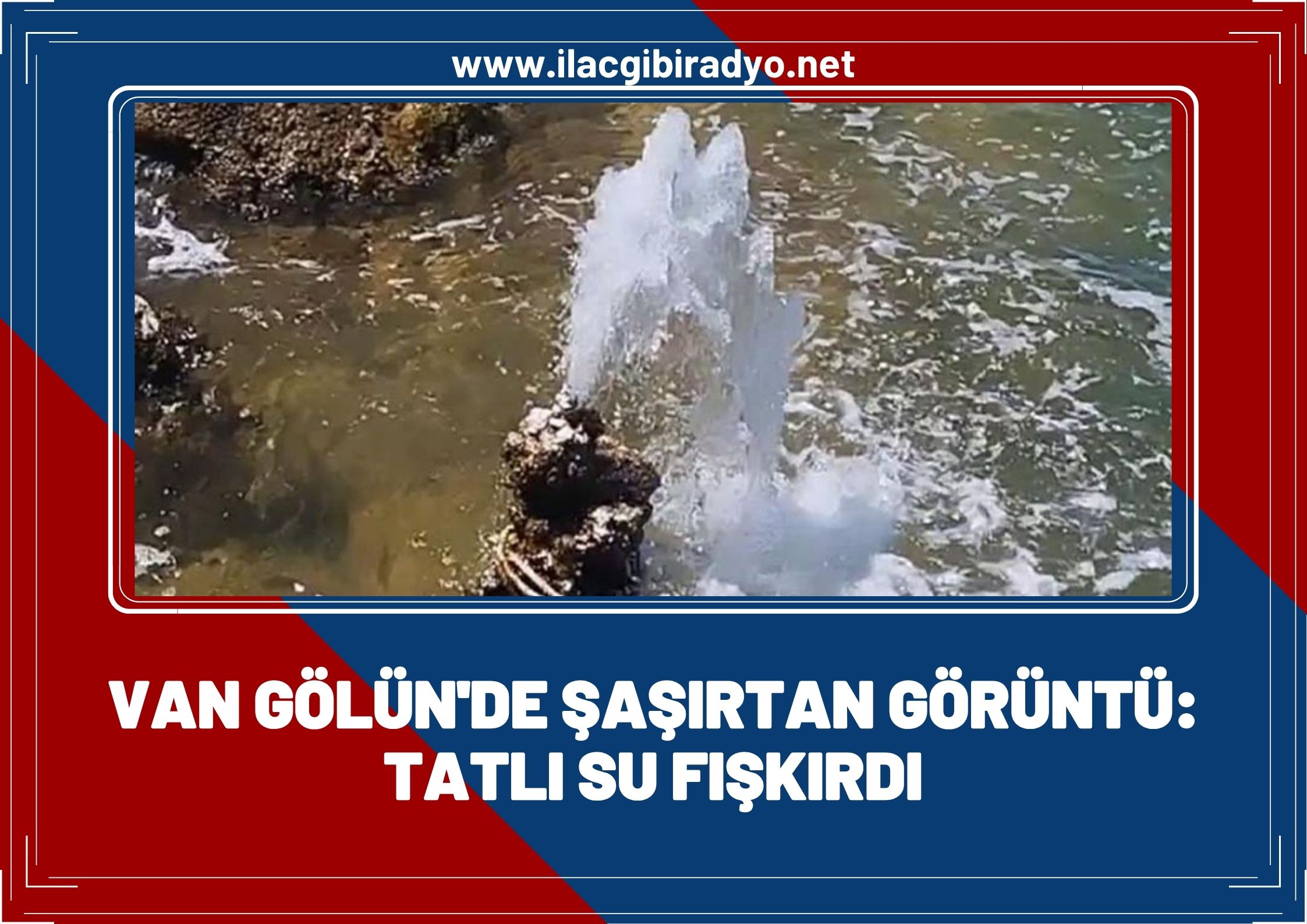 Van Gölü'nde şaşırtan görüntü: Tatlı su fışkırdı
