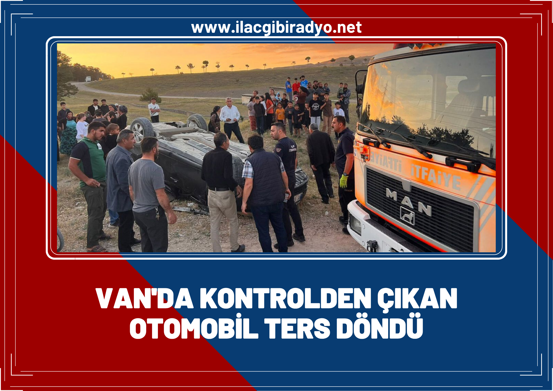 Van'da kontrolden çıkan otomobil ters döndü: Sürücü yaralandı