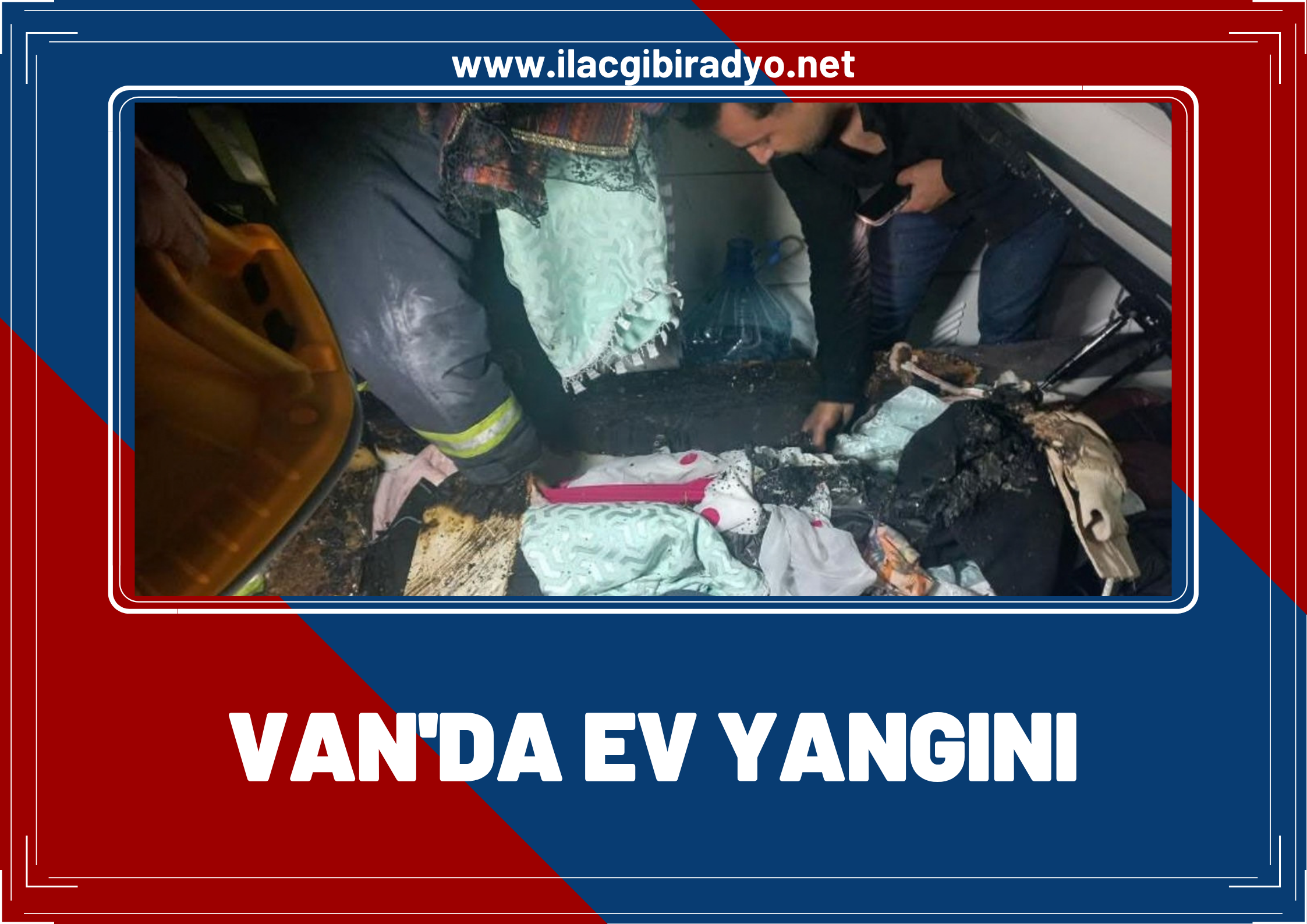 Van'da ev yangını