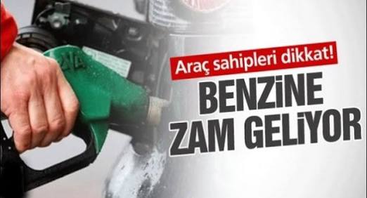 Benzine zam geliyor!