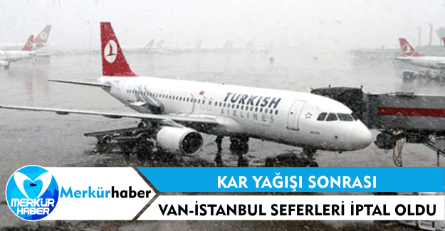 Kar Yağdı,Van - İstanbul Seferleri İptal Oldu