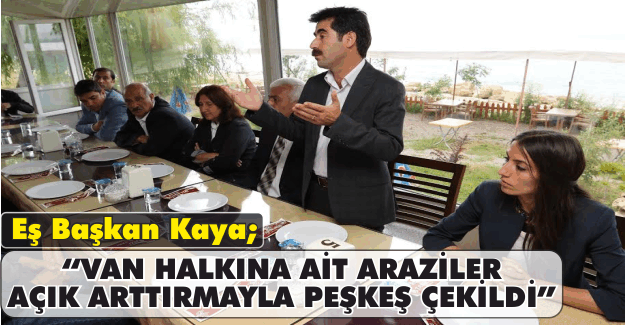 Kaya: Van halkına ait araziler açık artırmayla peşkeş çekildi