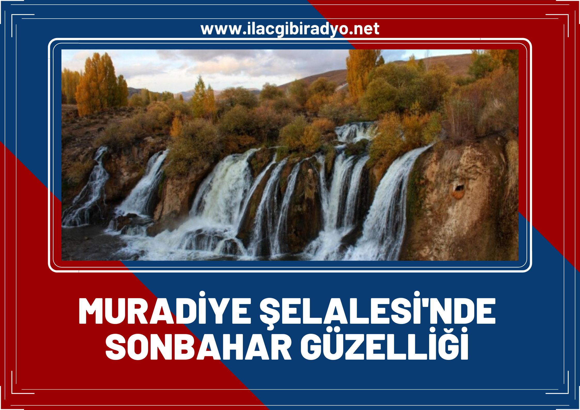 Muradiye Şelalesi'nde sonbahar güzelliği