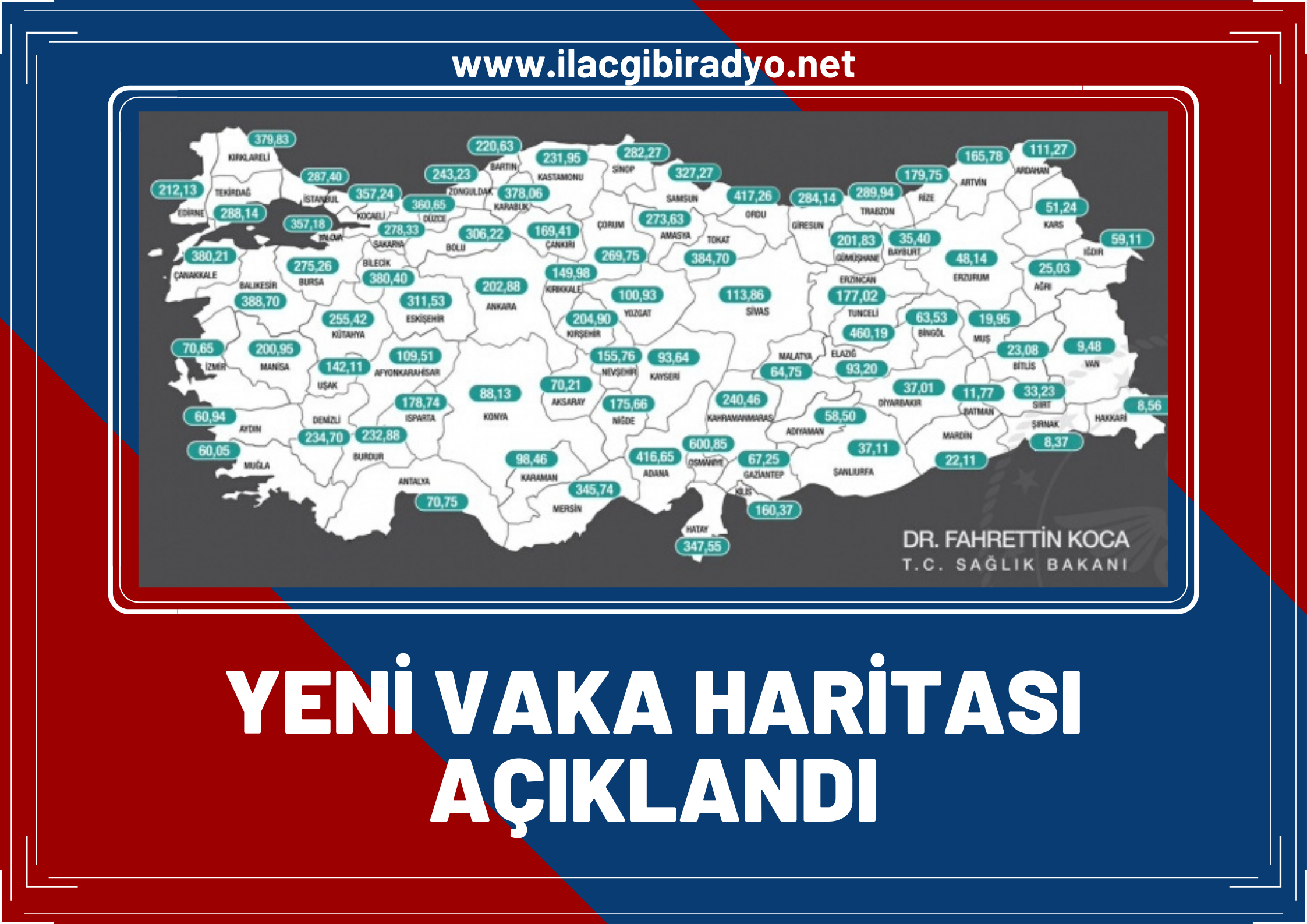 Yeni vaka haritası açıklandı: Van en iyi ilk üç il arasında!