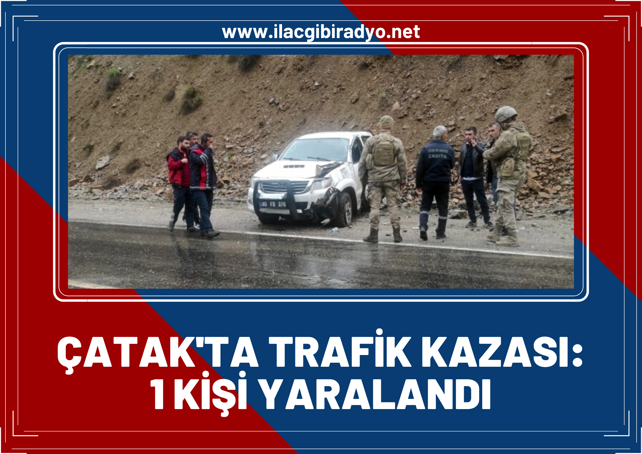 Çatak’ta trafik kazası: 1 kişi yaralandı