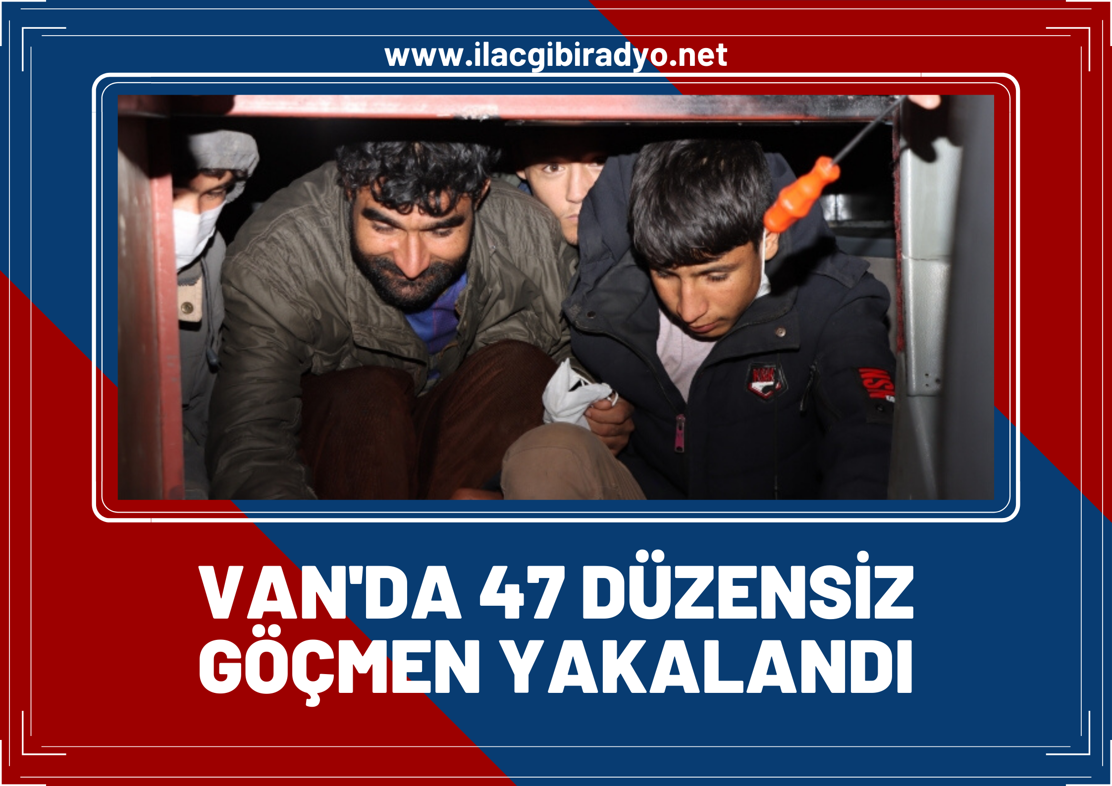 Otobüsün gizli bölmelerinde 47 düzensiz göçmen yakalandı