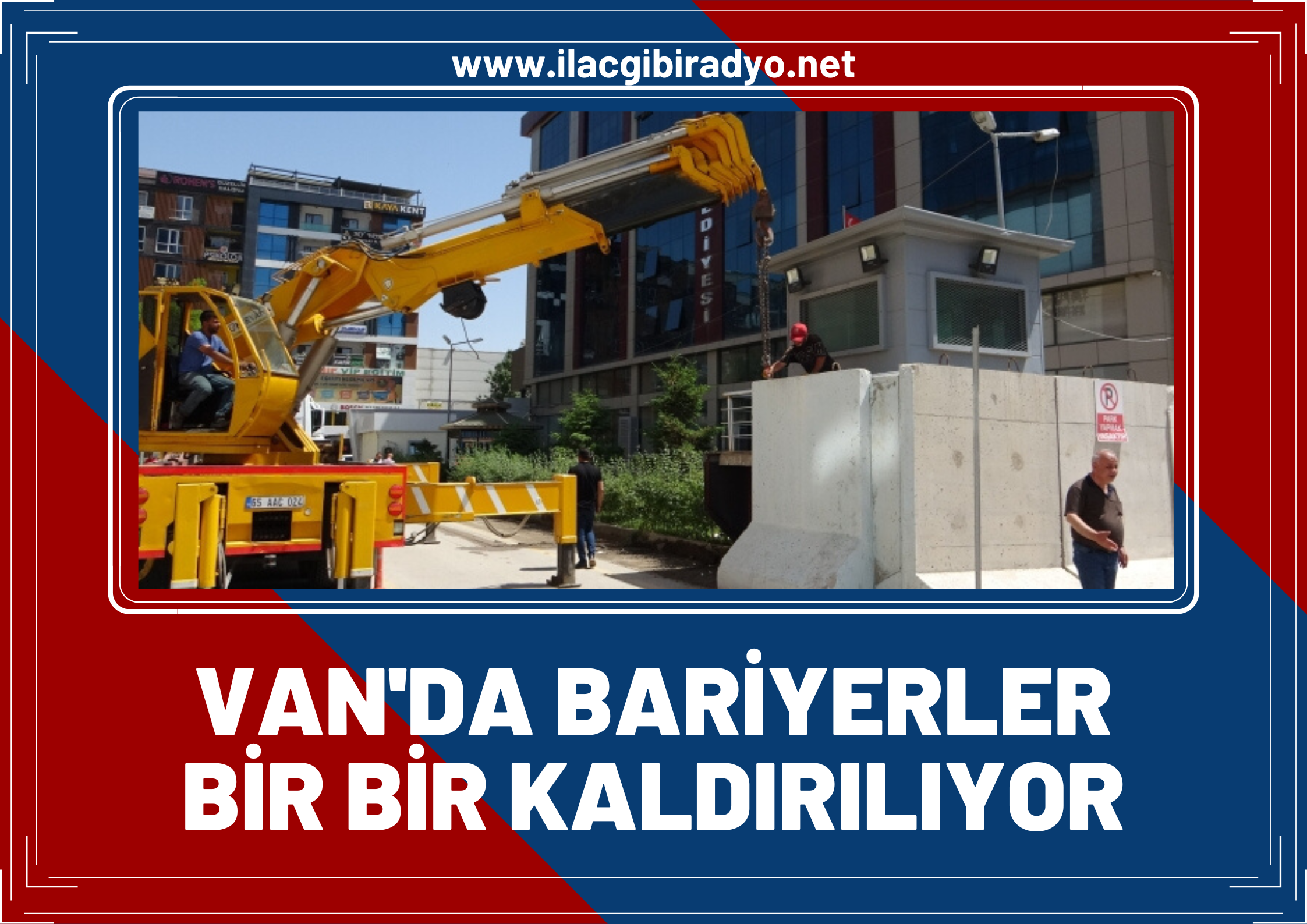 İpekyolu Belediyesi önündeki bariyerler kaldırıldı