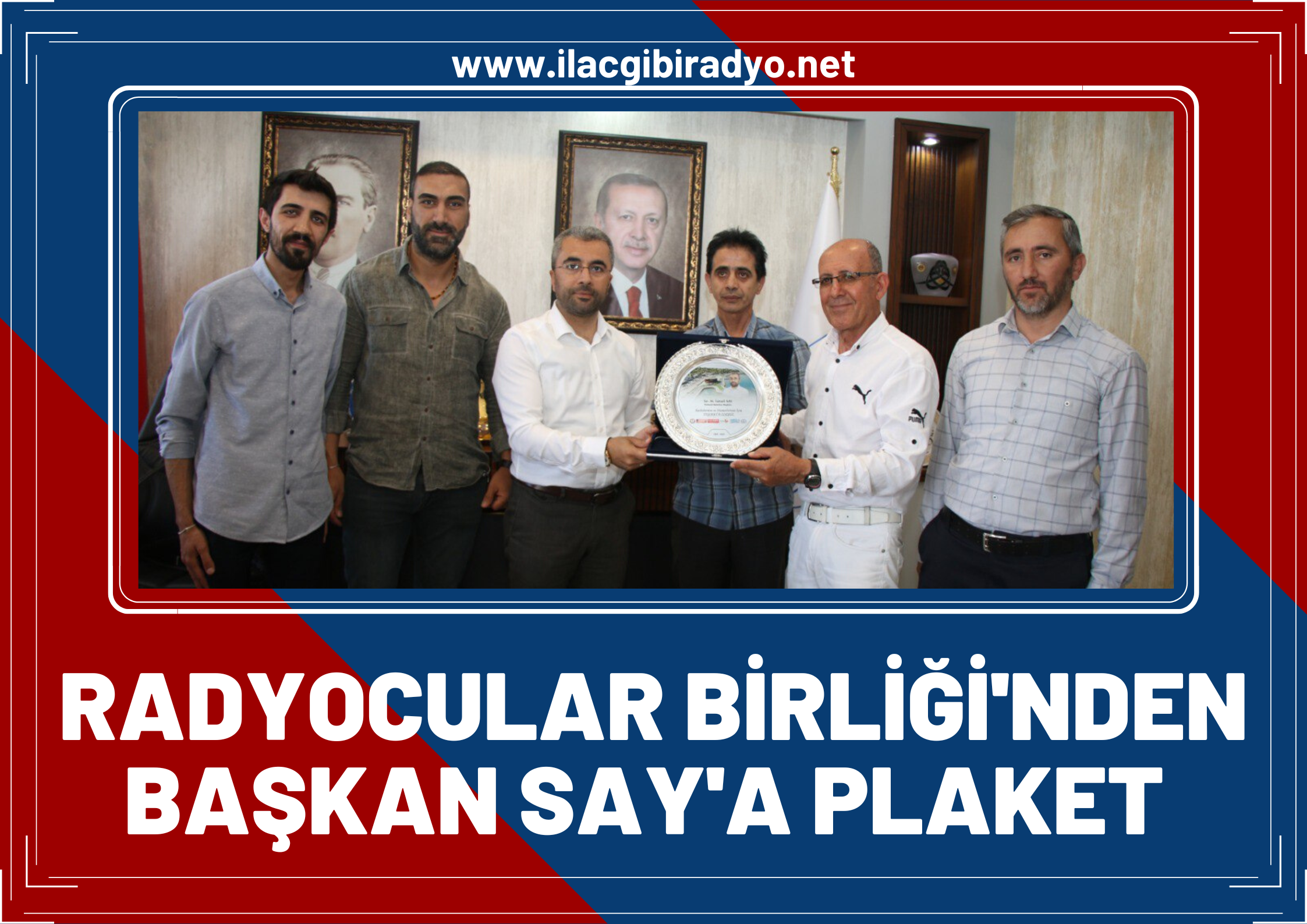 Radyocular Birliği'nden Başkan Say'a plaket